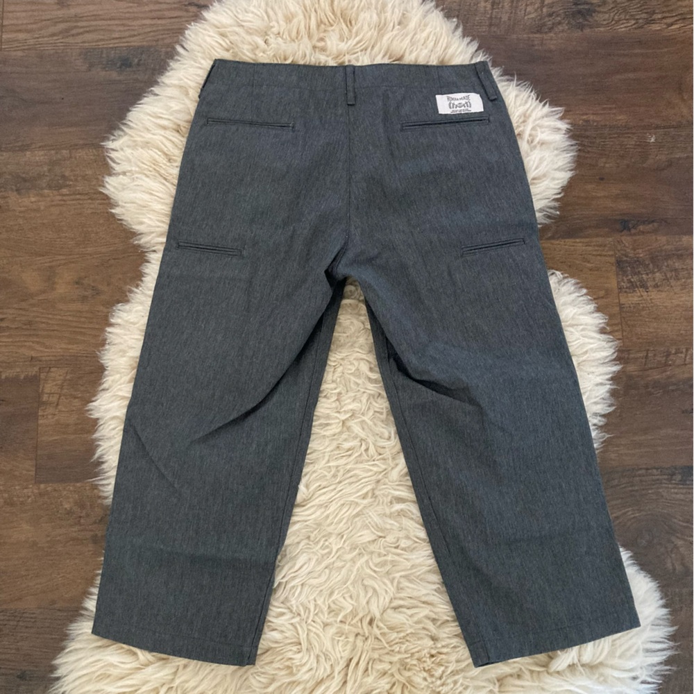 Human Made X Cactus Plant Flea Market Gray Cropped Work Pant Shorts Sz S 30 - Picture 3 of 9
